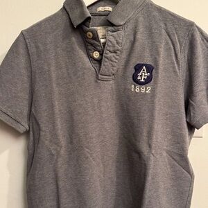 Grey Abercrombie polo for men.